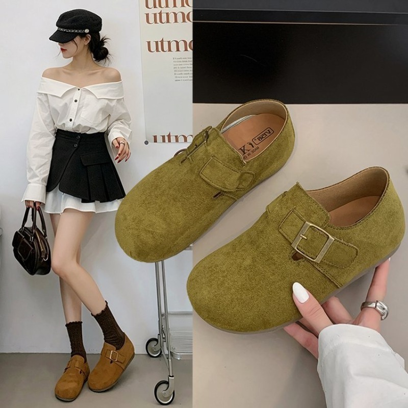 Women'S Shoes - Damskie zamszowe buty typu Birken z